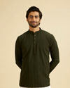 Emerald Elegance Crepe Kurta